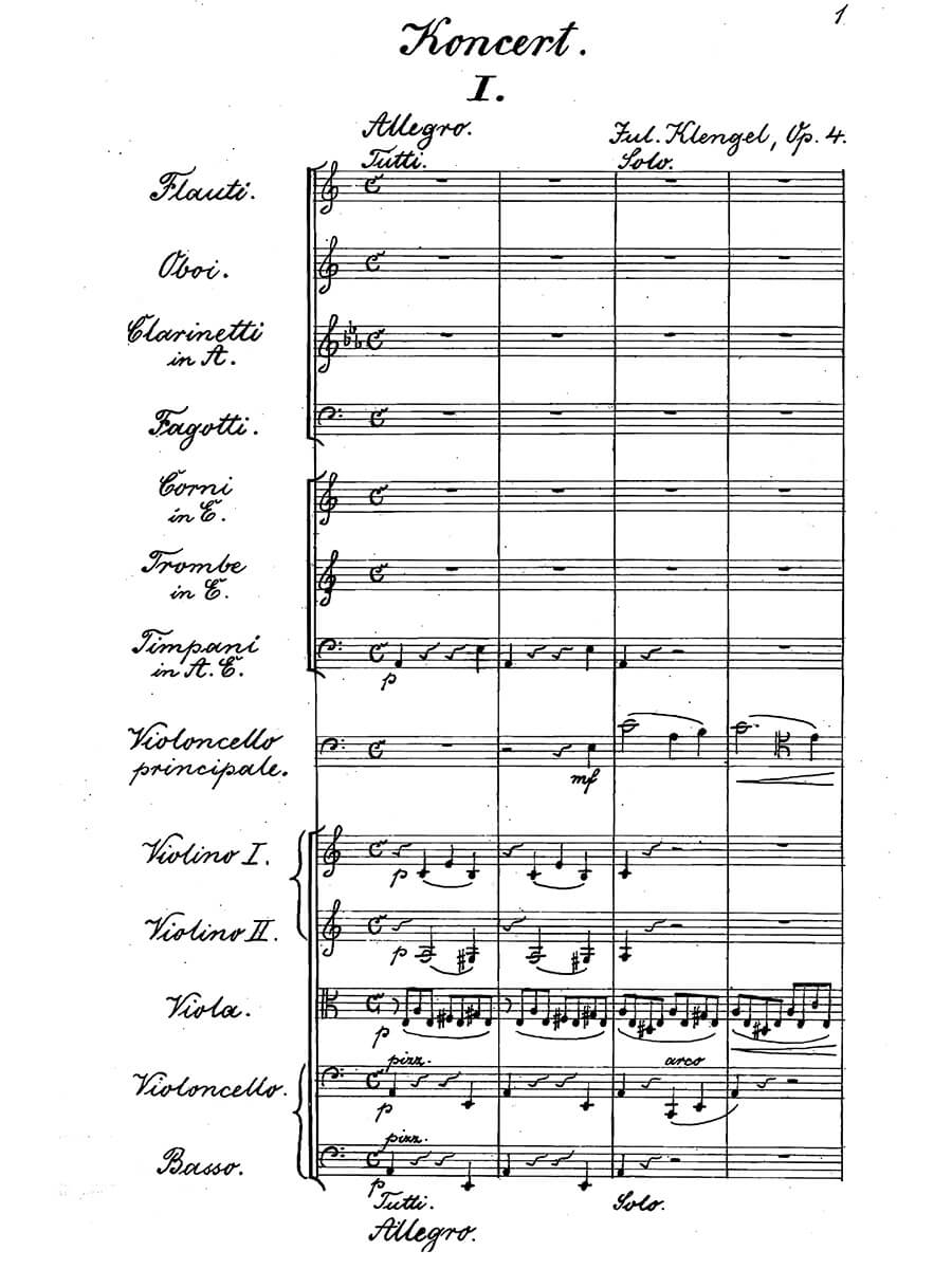 J. Klengel: Cello Concerto No. 1 in A Minor, Op. 4