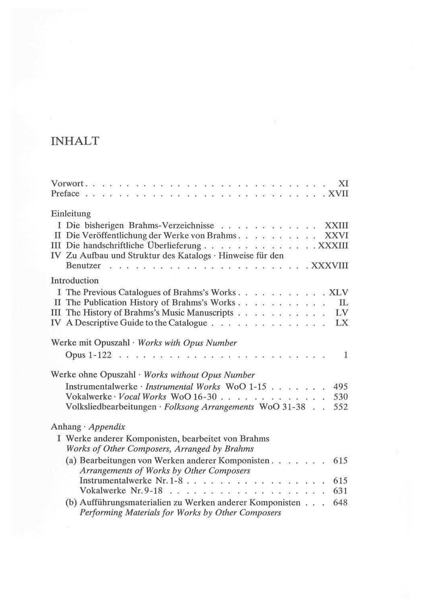 Brahms: Thematisch-Bibliographisches Werkverzeichnis (Thematic Bibliography)