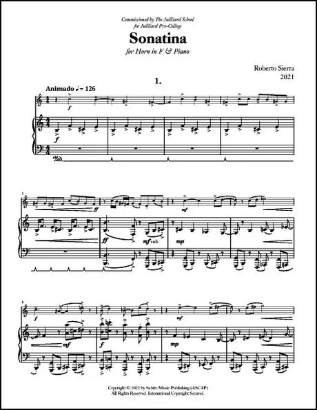 Sierra: Sonatina for Horn & Piano