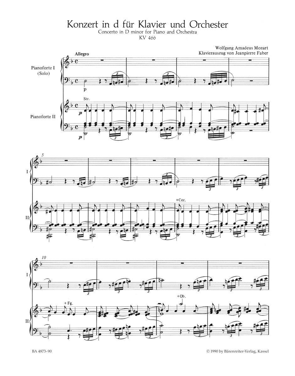 Mozart: Piano Concerto No. 20 in D Minor, K. 466 – Ficks Music