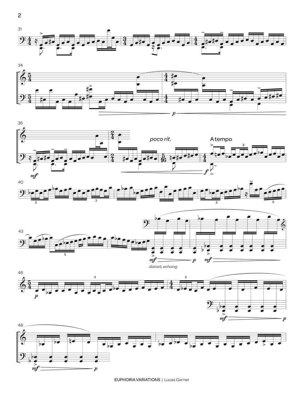 Garner: Euphoria Variations (Solo 4-Mallet Marimba)