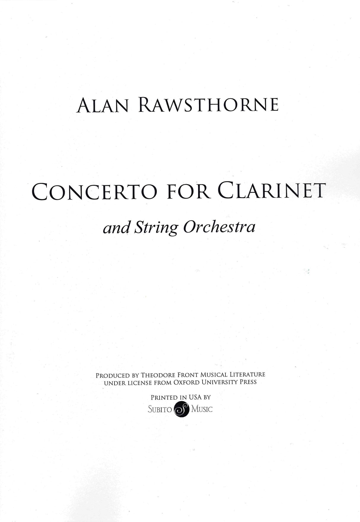 Rawsthorne: Clarinet Concerto
