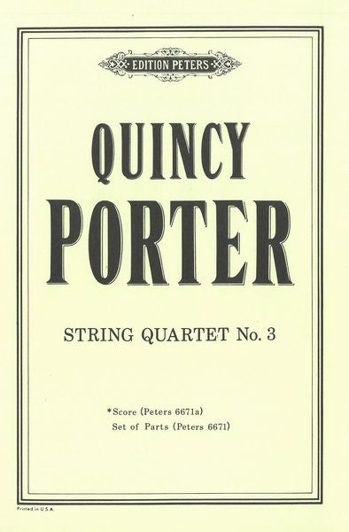 Porter: String Quartet No. 3