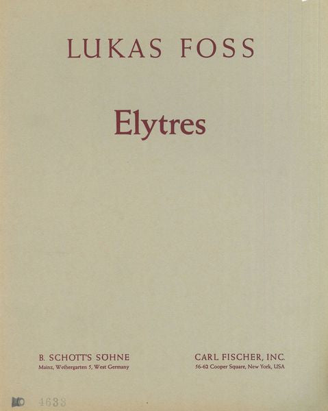 Foss: Elytres