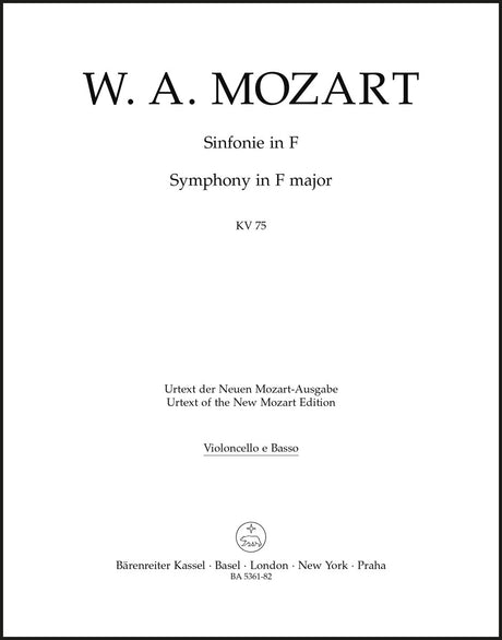 Mozart: Symphony in F Major, K. 75