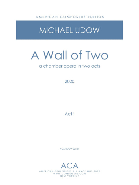 Udow: A Wall of Two