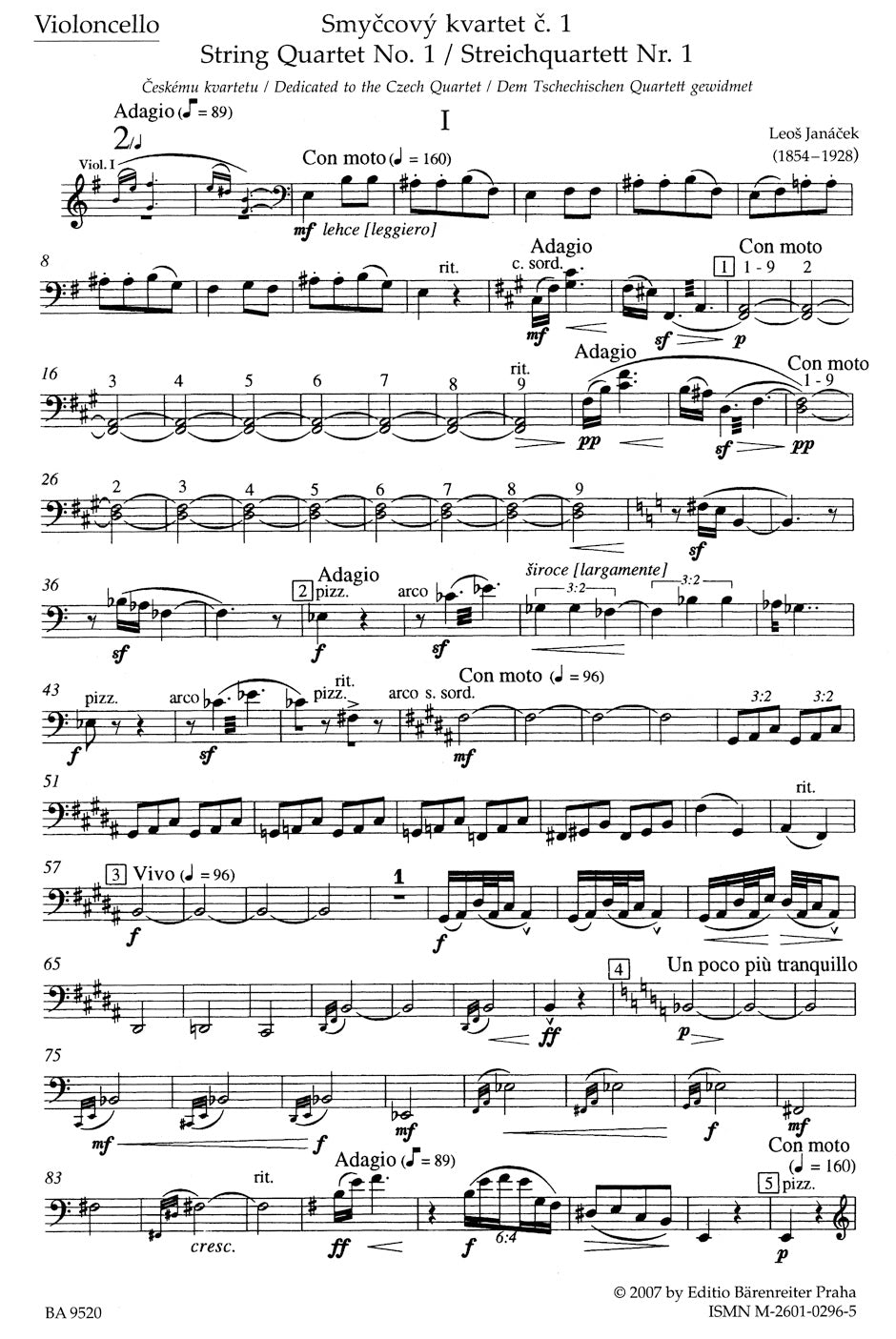 チェコスロバキアLP Leo sJanacek, Sna Quartet, String Quartet No 1 (Inspired By Tolstoys ”Kreutzer LPV298 Supraphon /00260 Janáček: String Quartet No. 1 (