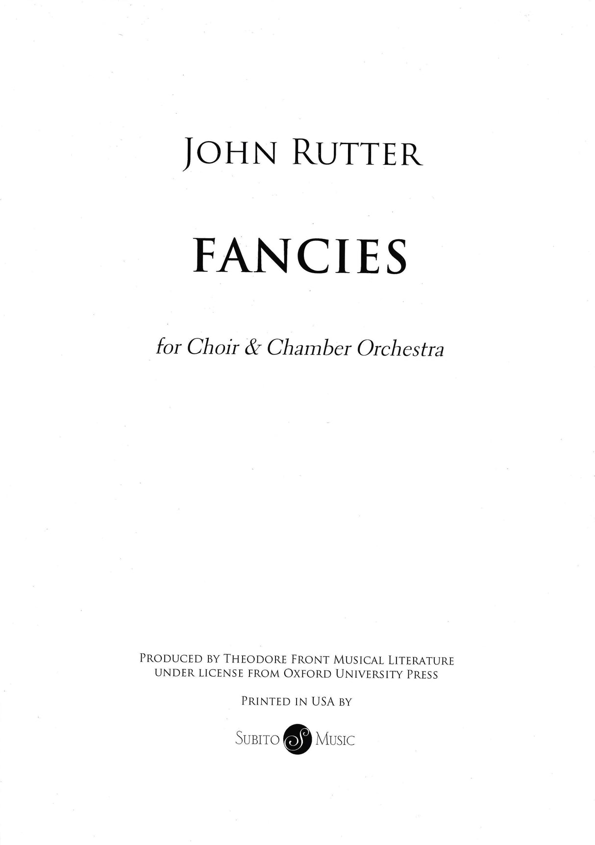 Rutter: Fancies