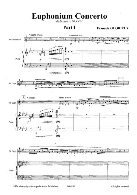 Glorieux: Euphonium Concerto
