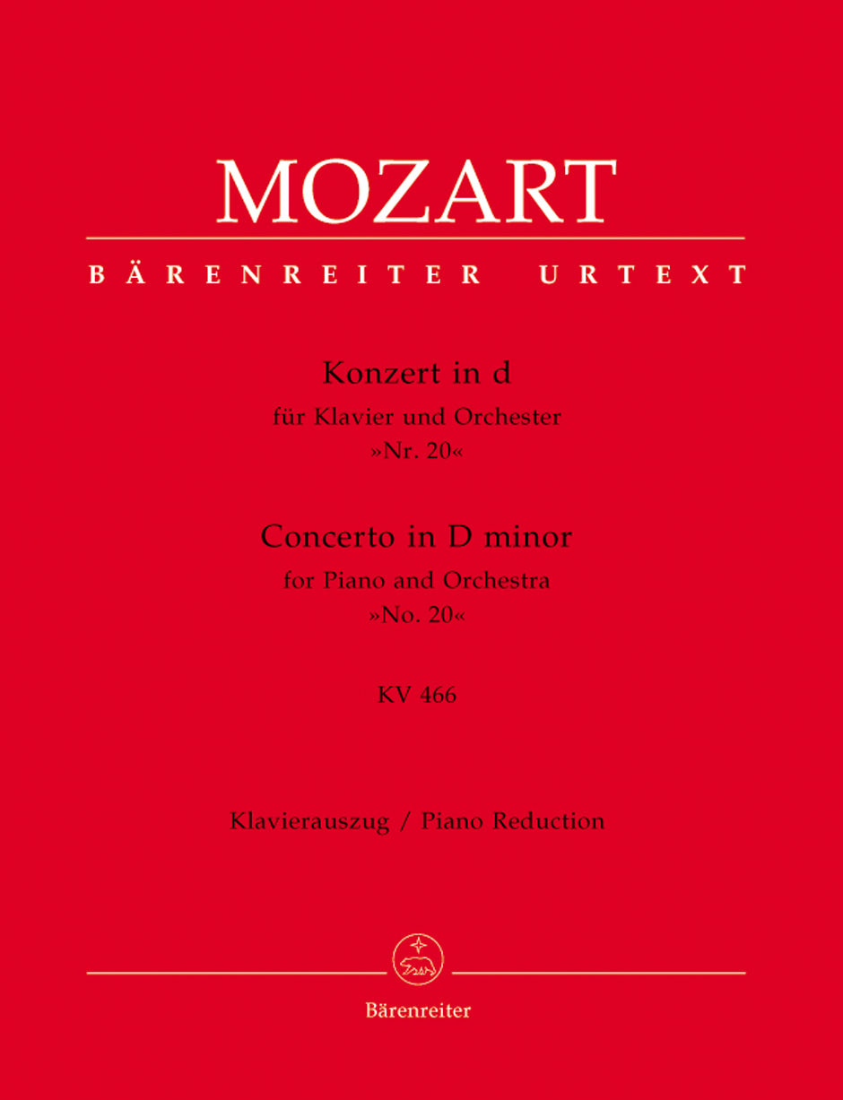 新モーツァルト全集 IX/25 Klaviersonaten Band2 Mozart: Piano Concerto No. 20 in D Minor, K. 466 – Ficks Music