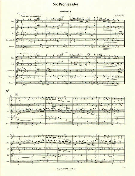 Elgar: 6 Promenades, Op. 6, No. 1 (Original Instruments & arr. for Wind Quintet)