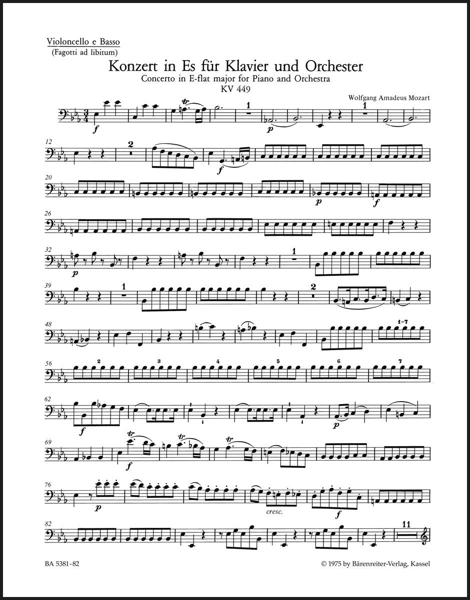 Mozart: Piano Concerto No. 14 in E-flat Major, K. 449 – Ficks Music
