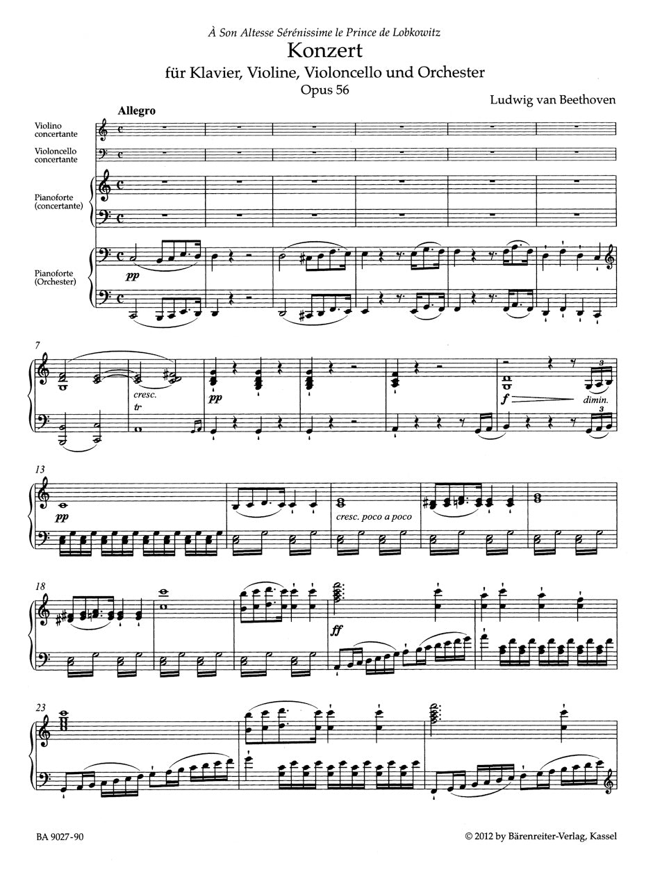 Beethoven: Triple Concerto in C Major, Op. 56