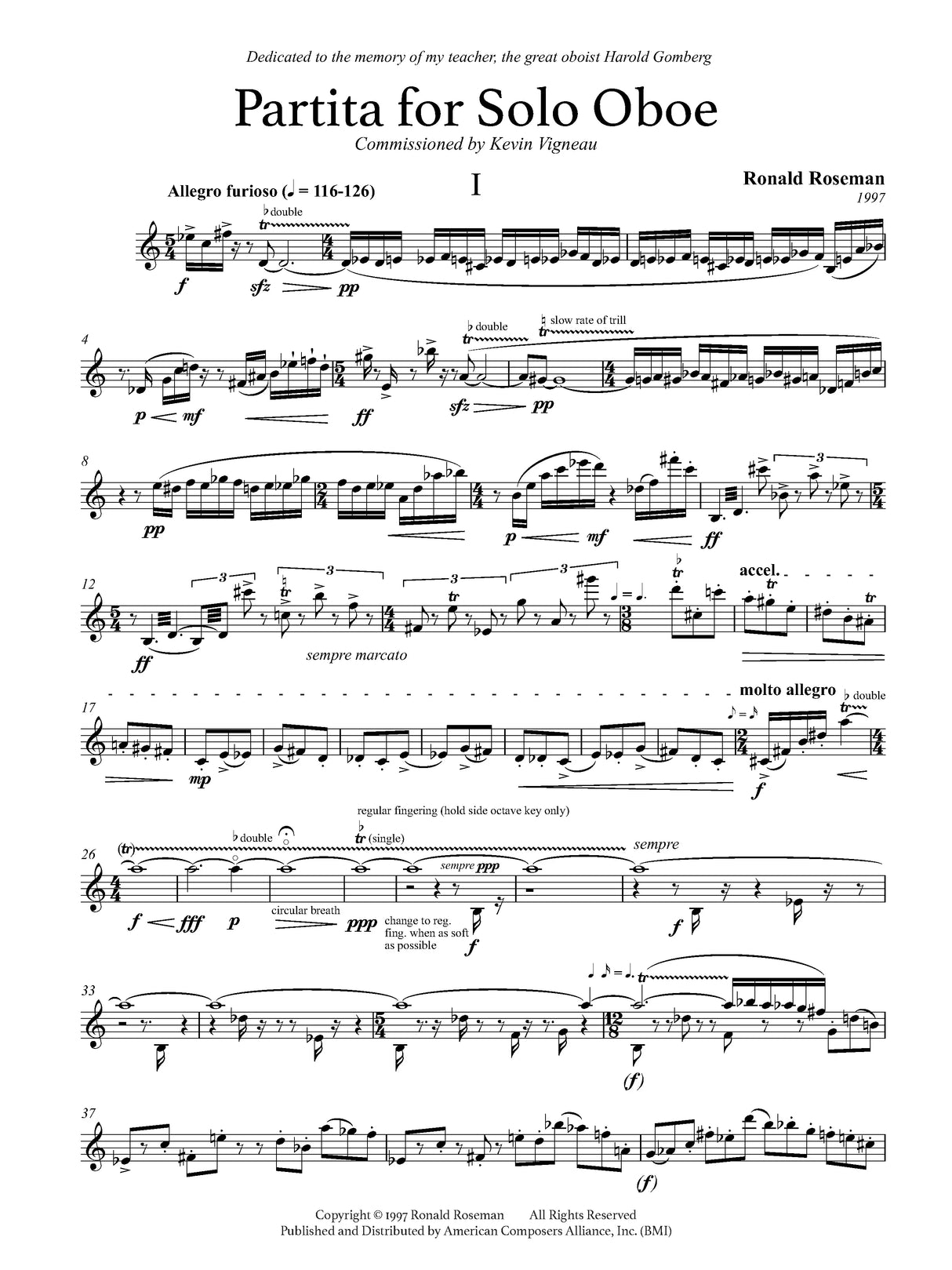 Oboe Works by American Composers