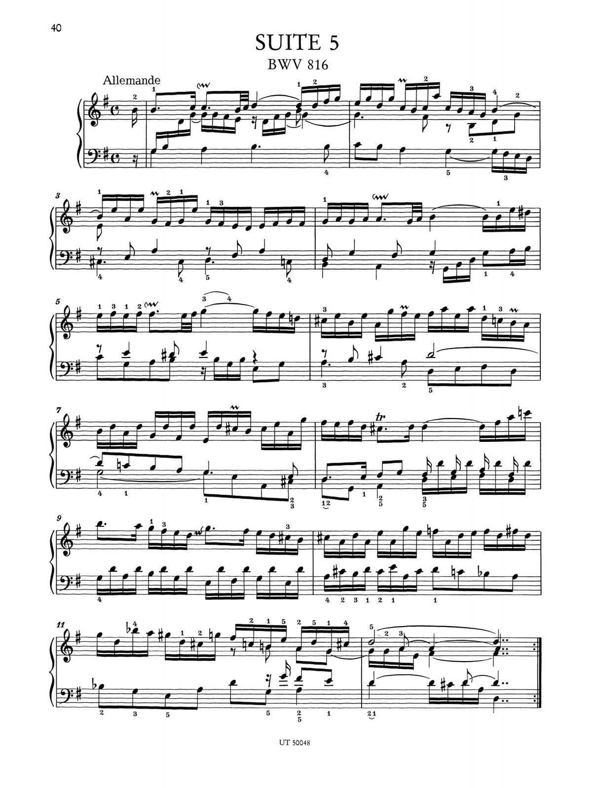 Bach: French Suites, BWV 812-817