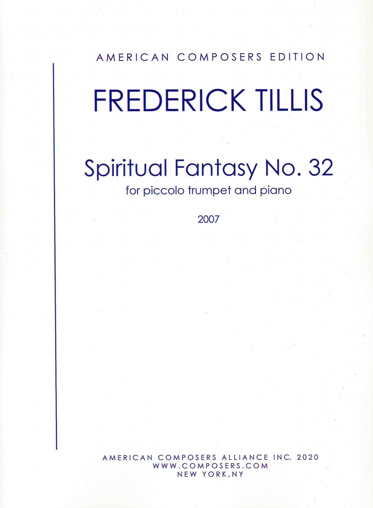 Tillis: Spiritual Fantasy No. 32