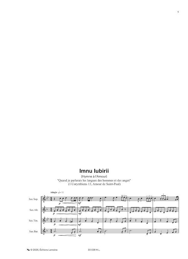 3 Byzantine Quartets (arr. for saxophone quartet)