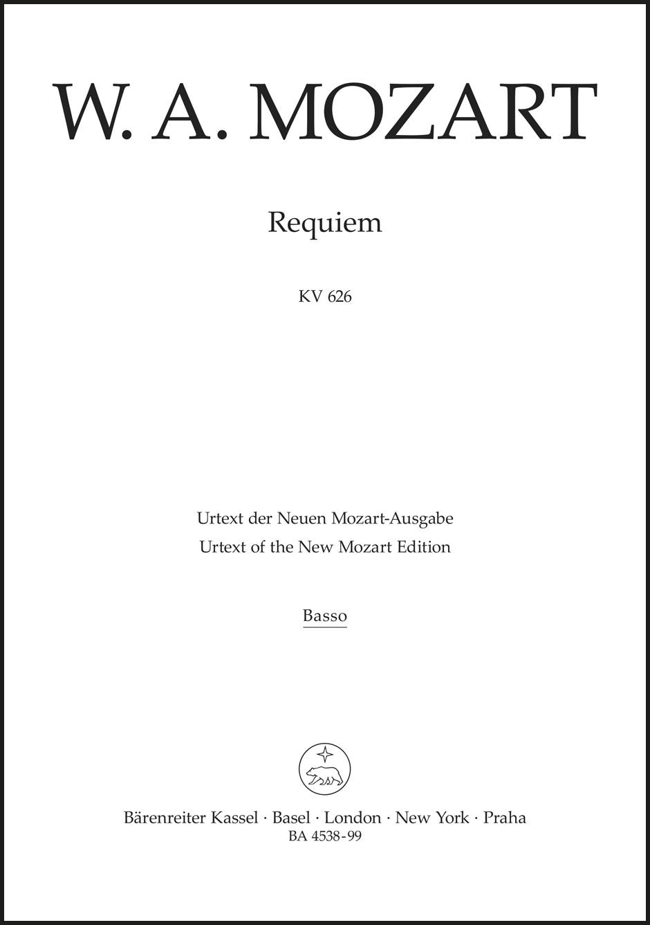 Mozart, Requiem KV 626 ファクシミリ（自筆譜）【輸入品】 Mozart: Requiem, K. 626 (completed by Süssmayr) – Ficks Music