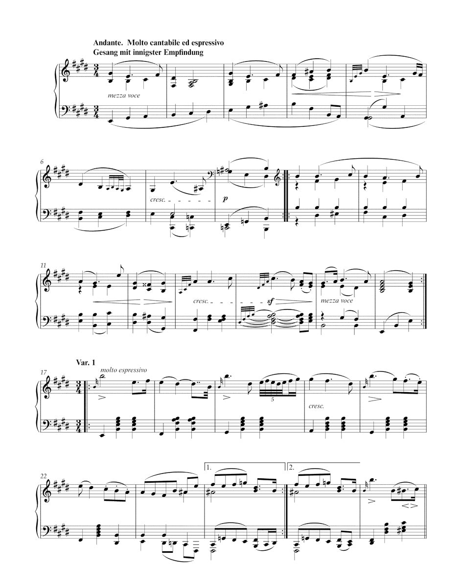 Beethoven: Piano Sonata No. 30 in E Major, Op. 109