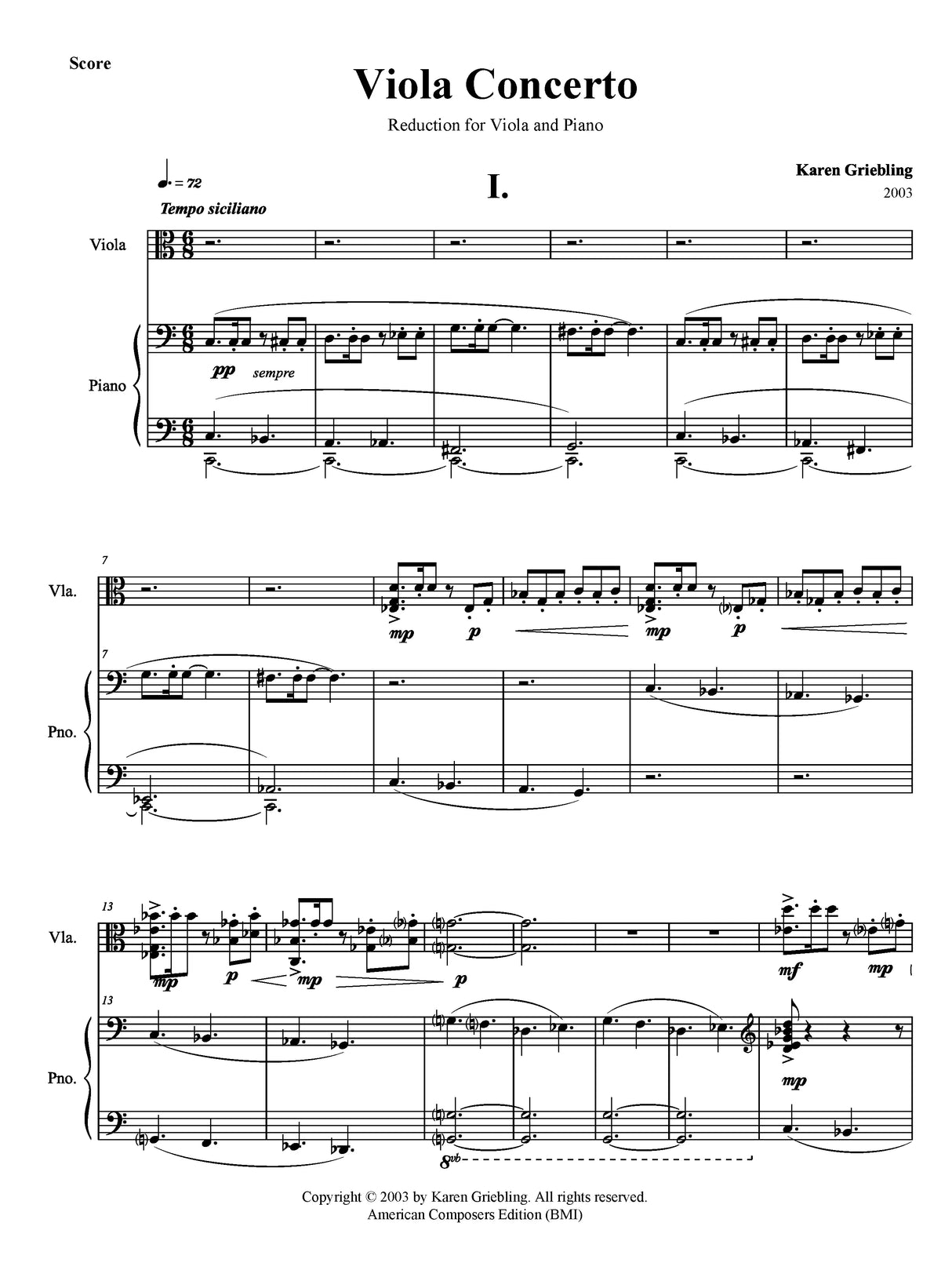 Griebling: Viola Concerto