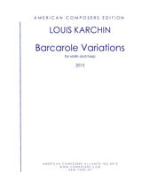 Karchin: Barcarole Variations