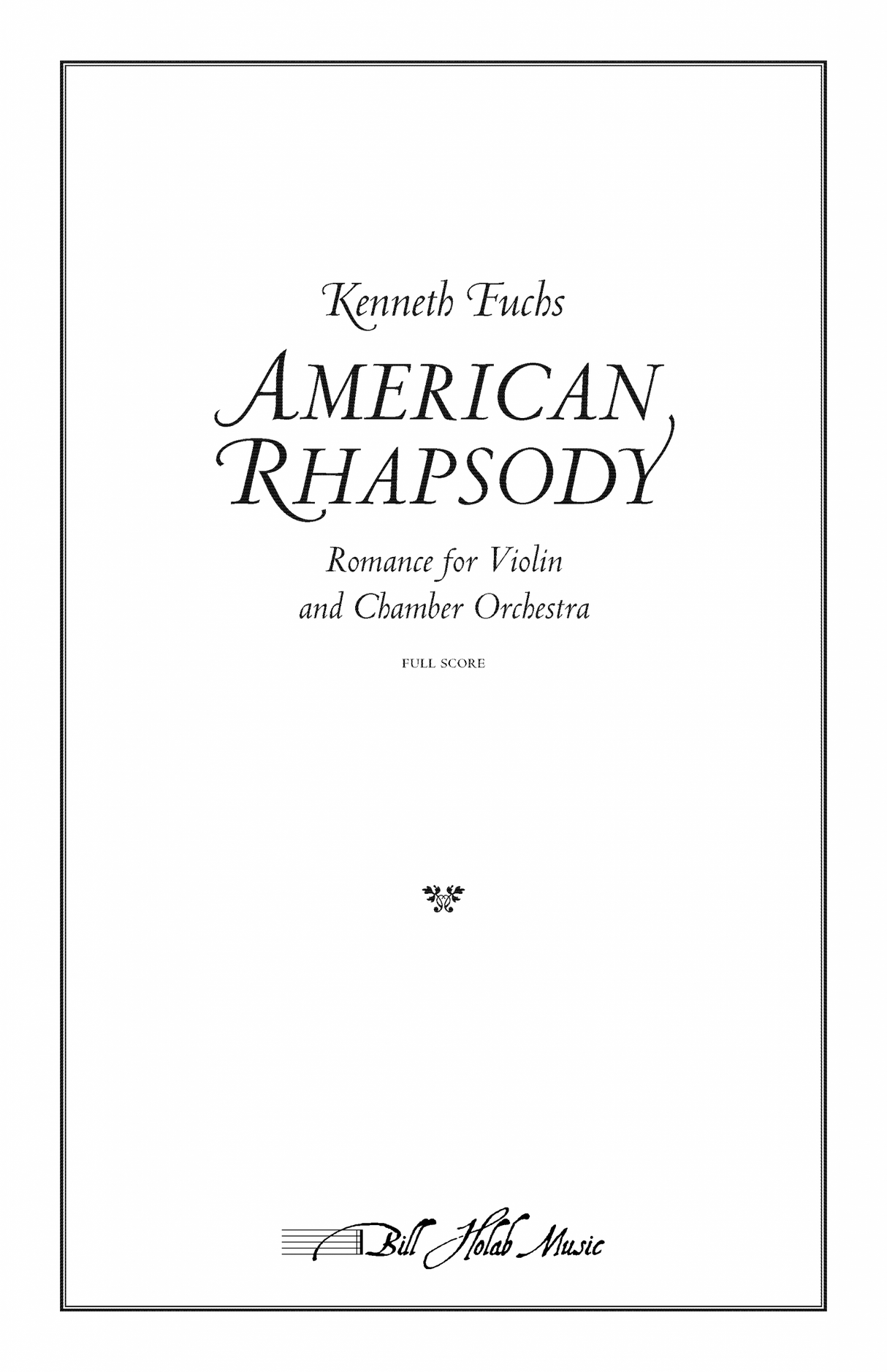 Fuchs: American Rhapsody