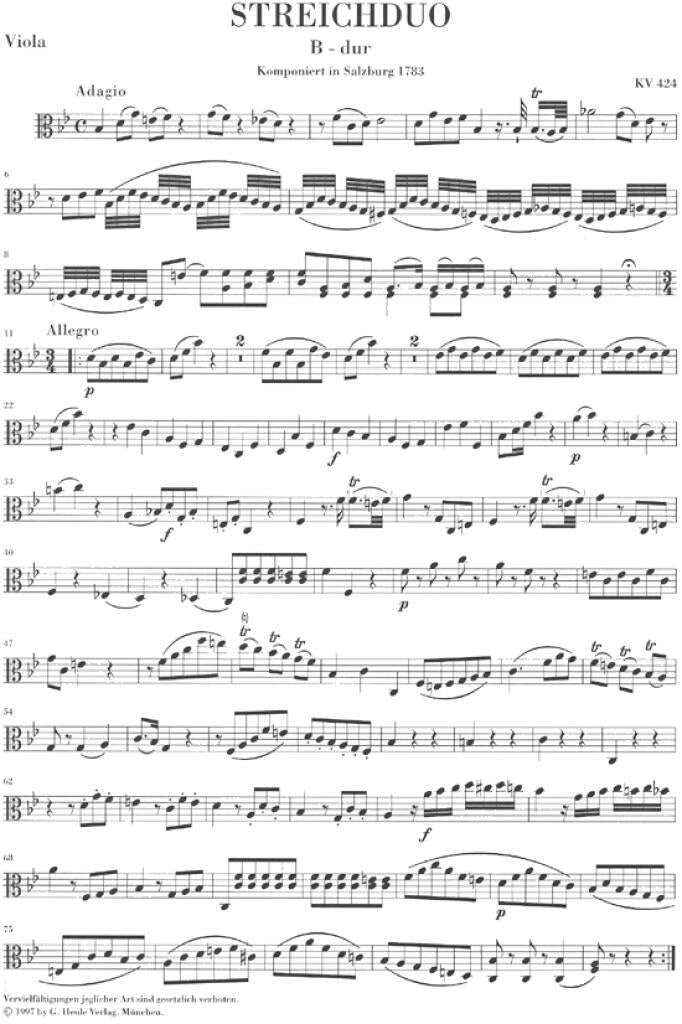 Mozart: Duets for Violin and Viola, K. 423 and 424