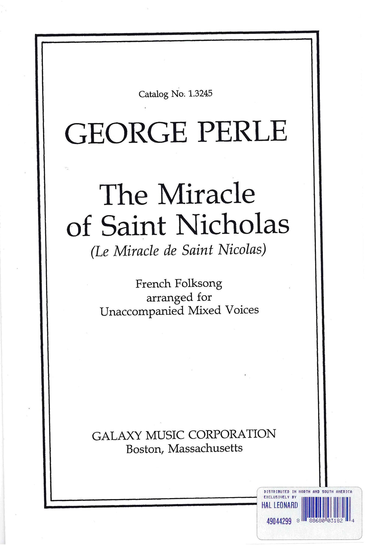 Perle: The Miracle of Saint Nicholas (Le Miracle De Saint Nicolas)
