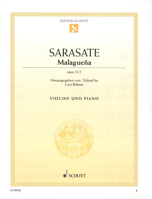 Sheet music composed by Pablo de Sarasate (1844-1908) – Ficks Music