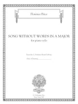 Price: Song Without Words in A Major