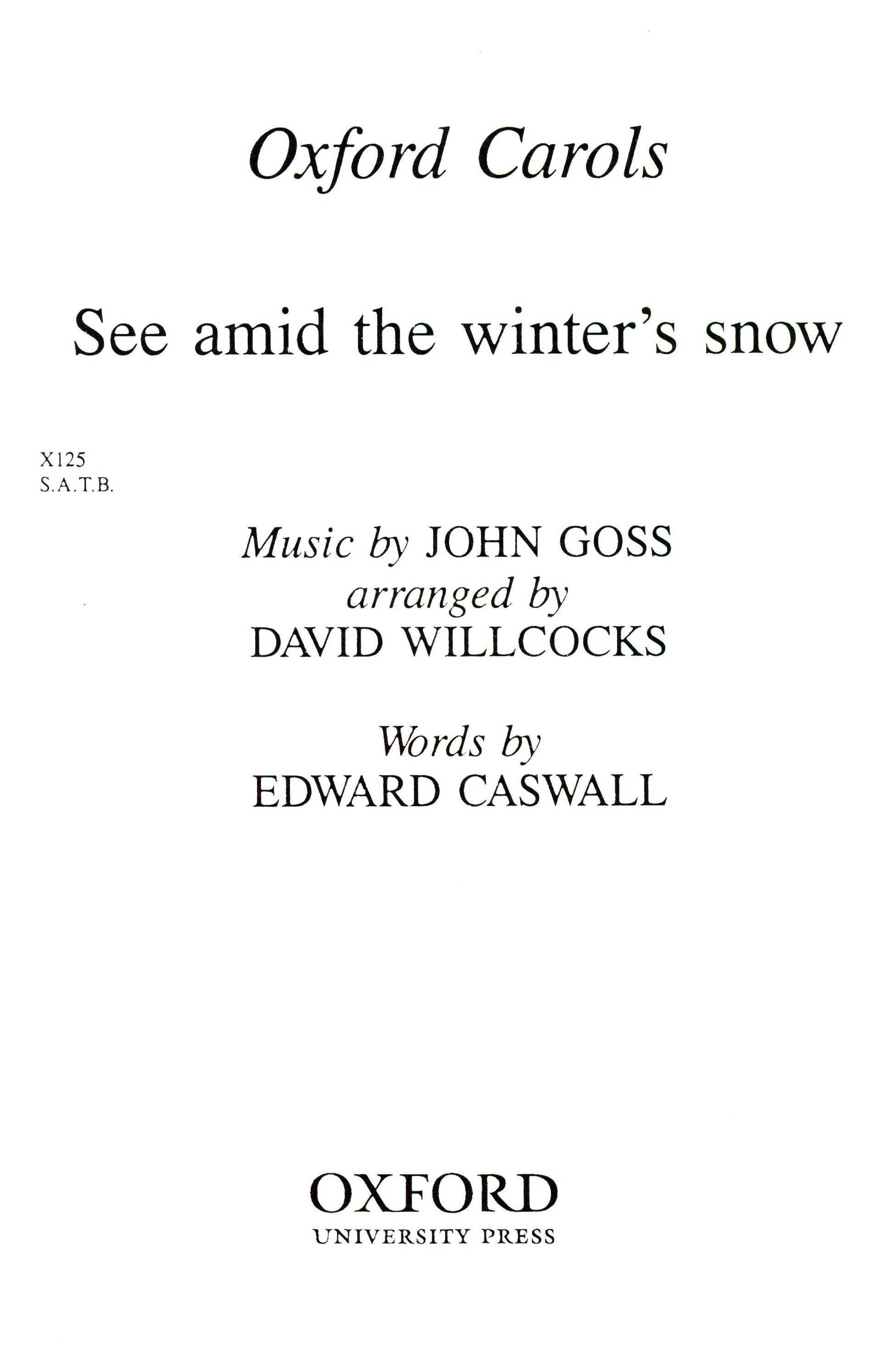 Goss: See amid the winter's snow