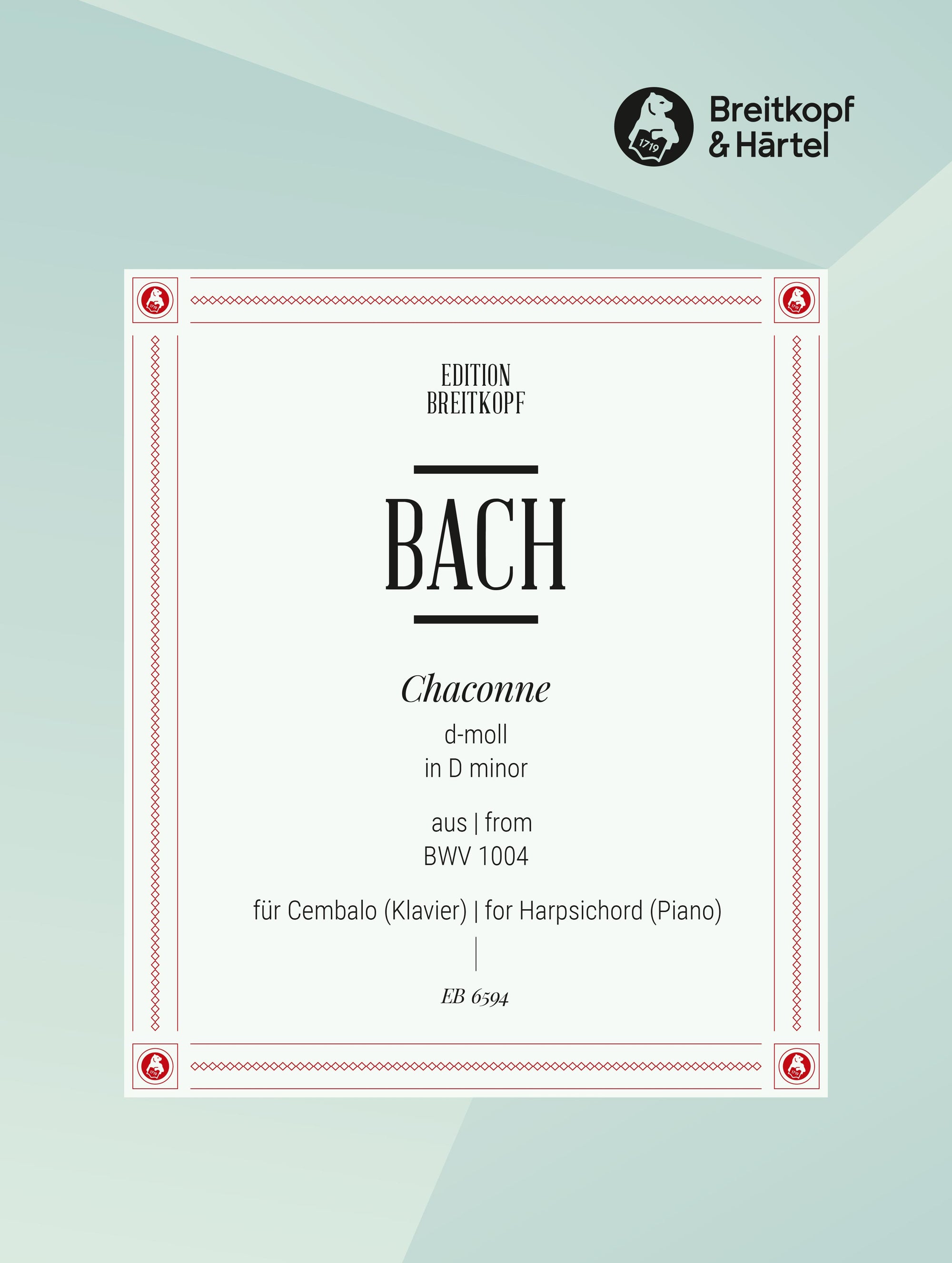 Bach: Chaconne from Partita No. 2 in D Minor, BWV 1004 (arr. for piano)