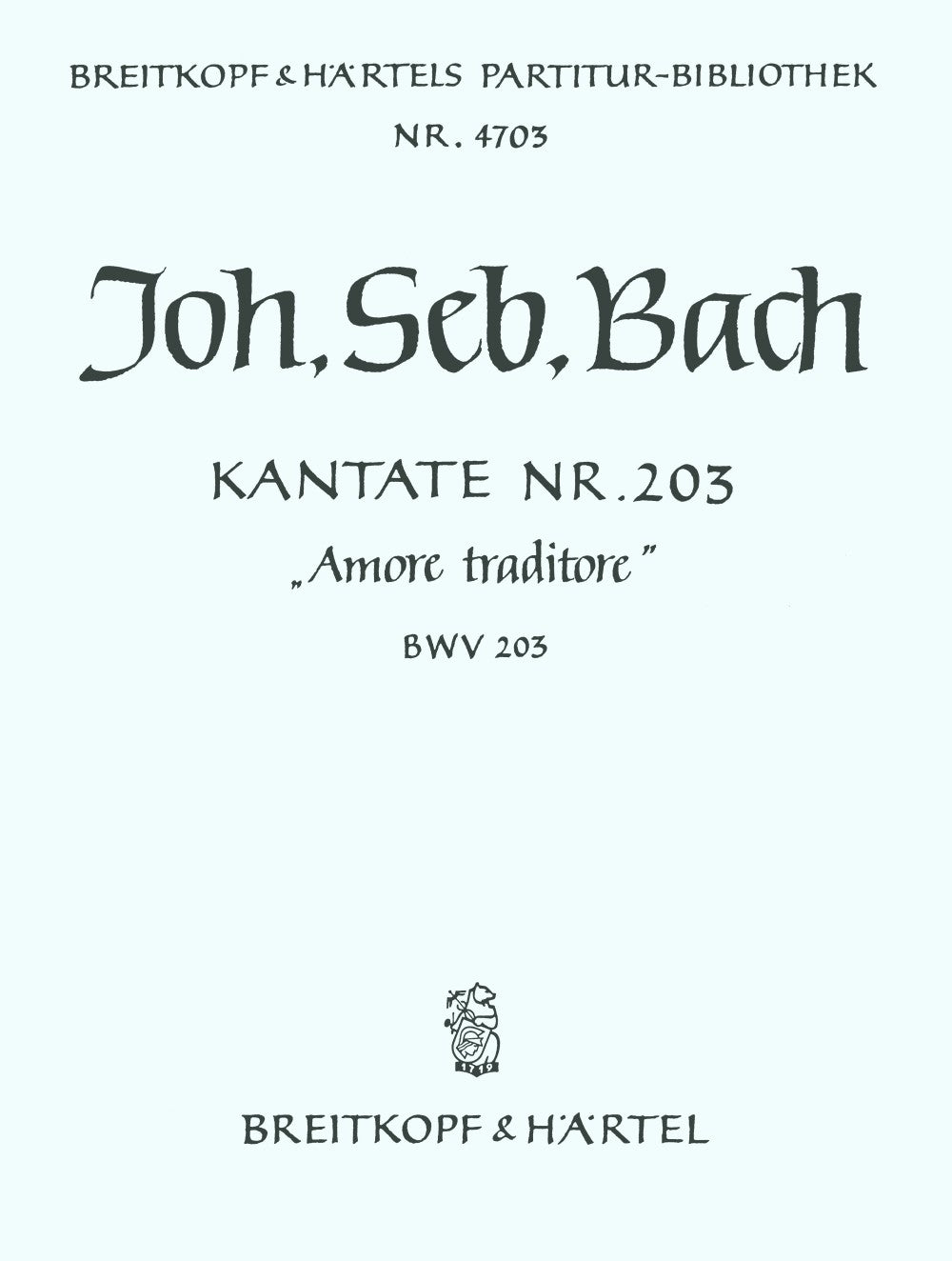 Bach: Amore traditore, BWV 203