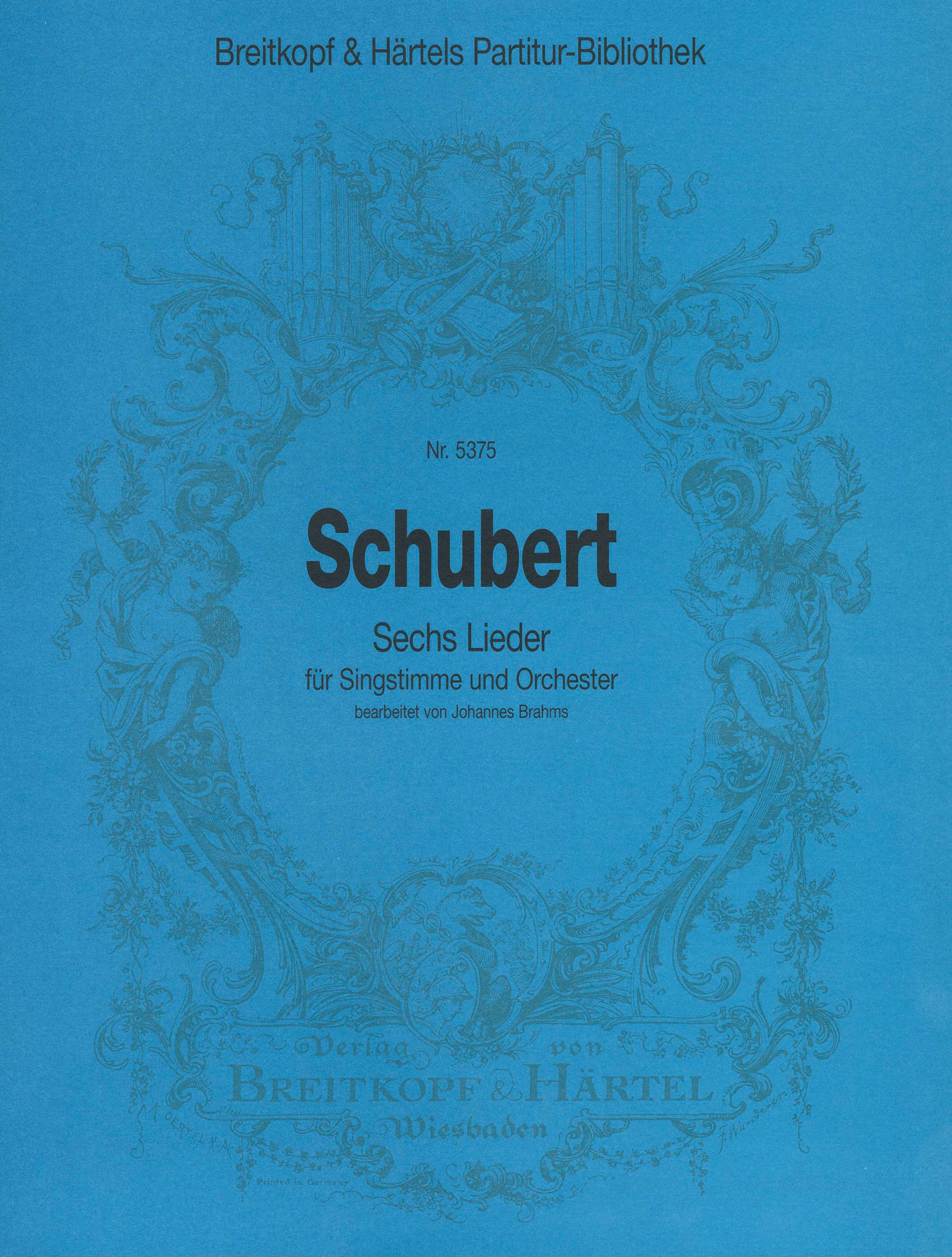Schubert-Brahms: 6 Lieder