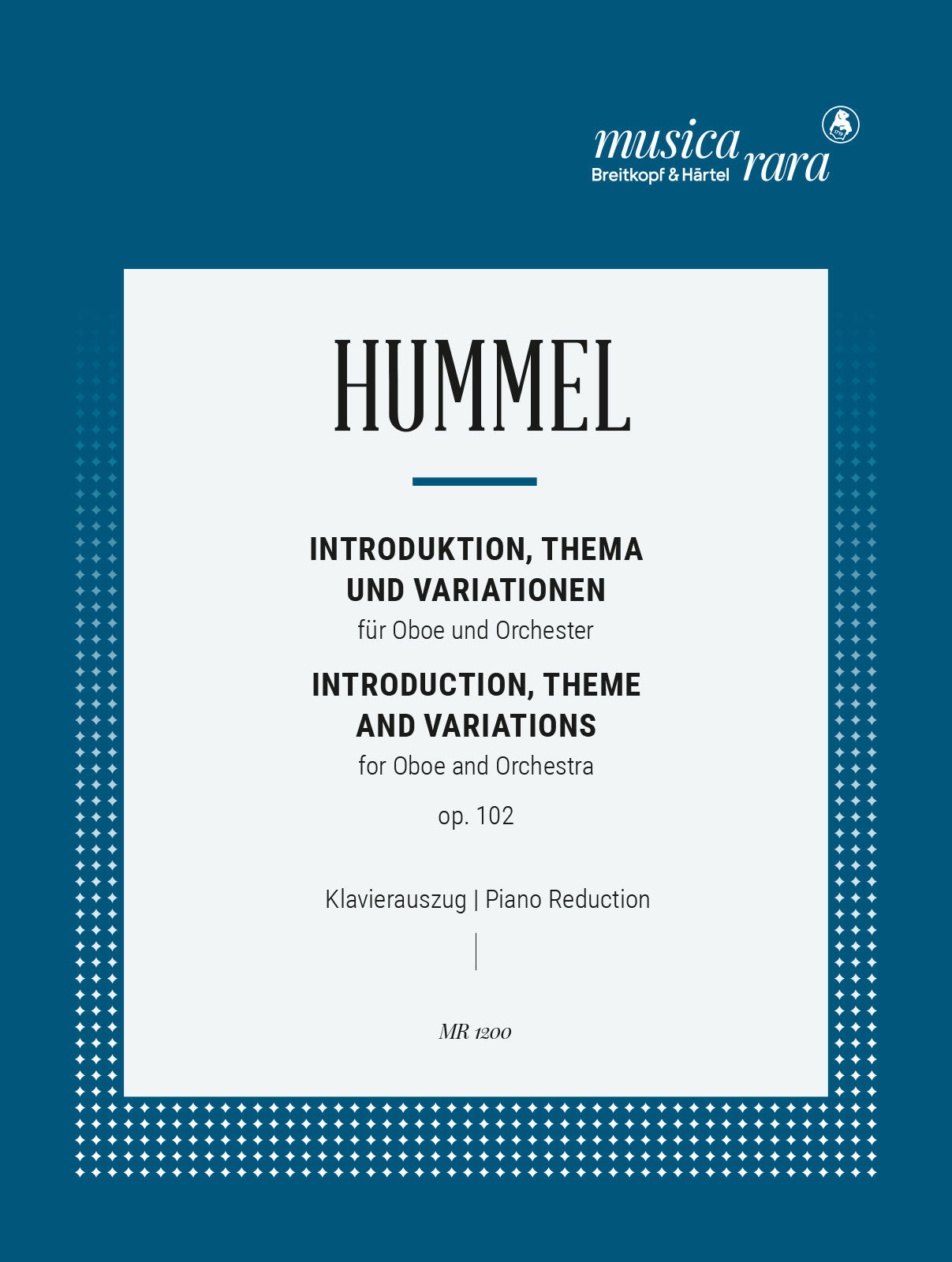 Hummel: Introduction, Theme and Variations, Op. 102