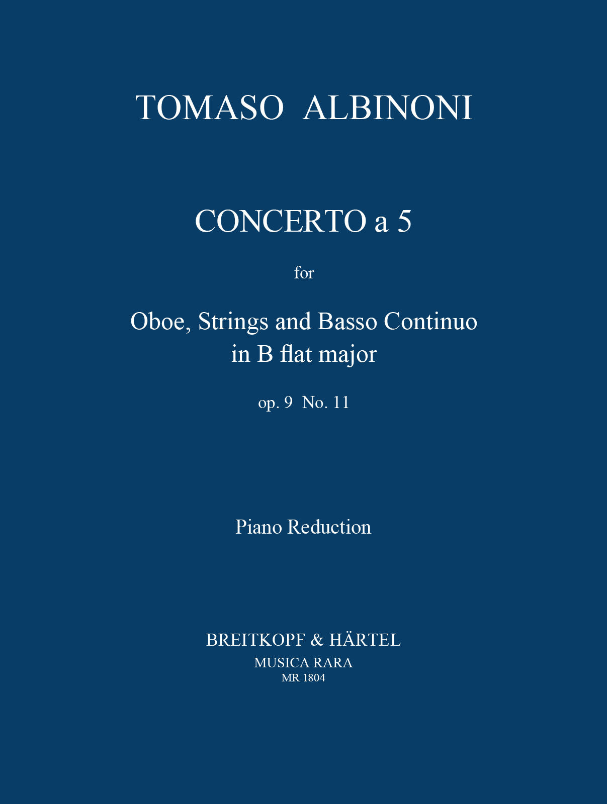 Albinoni: Concerto a 5 in B-flat Major, Op. 9, No. 11