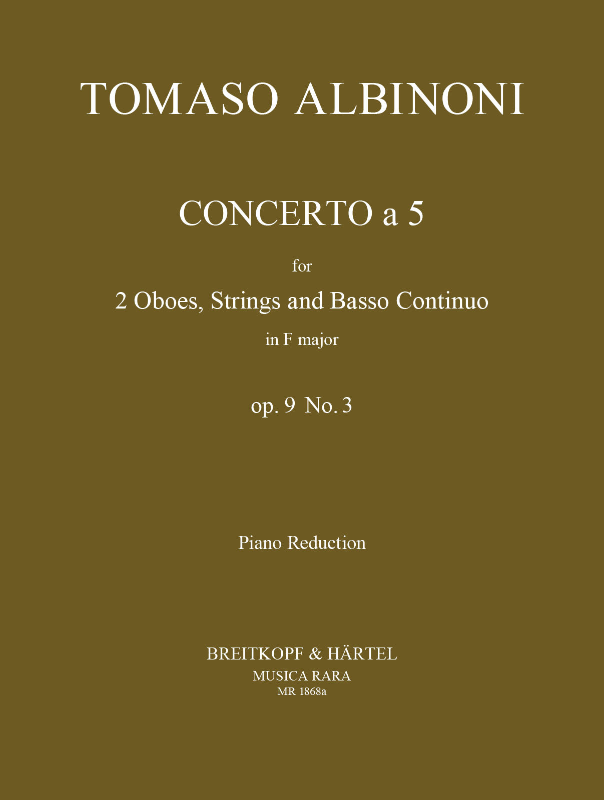 Albinoni: Concerto a cinque in F Major, Op. 9, No. 3