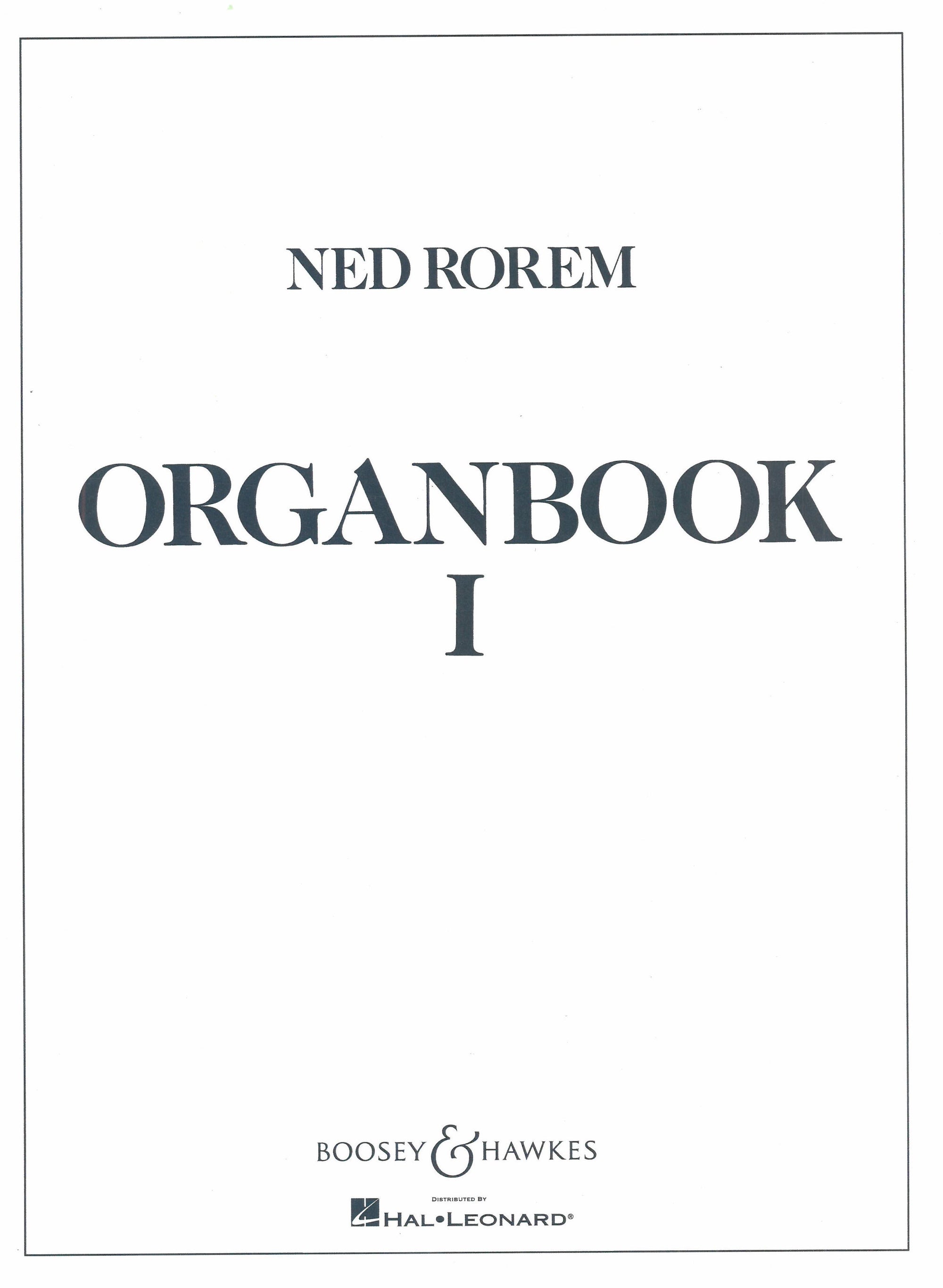 Rorem: Organbook I