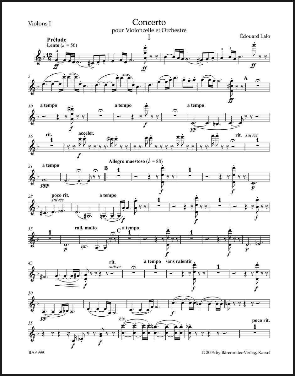 Lalo: Cello Concerto in D Minor