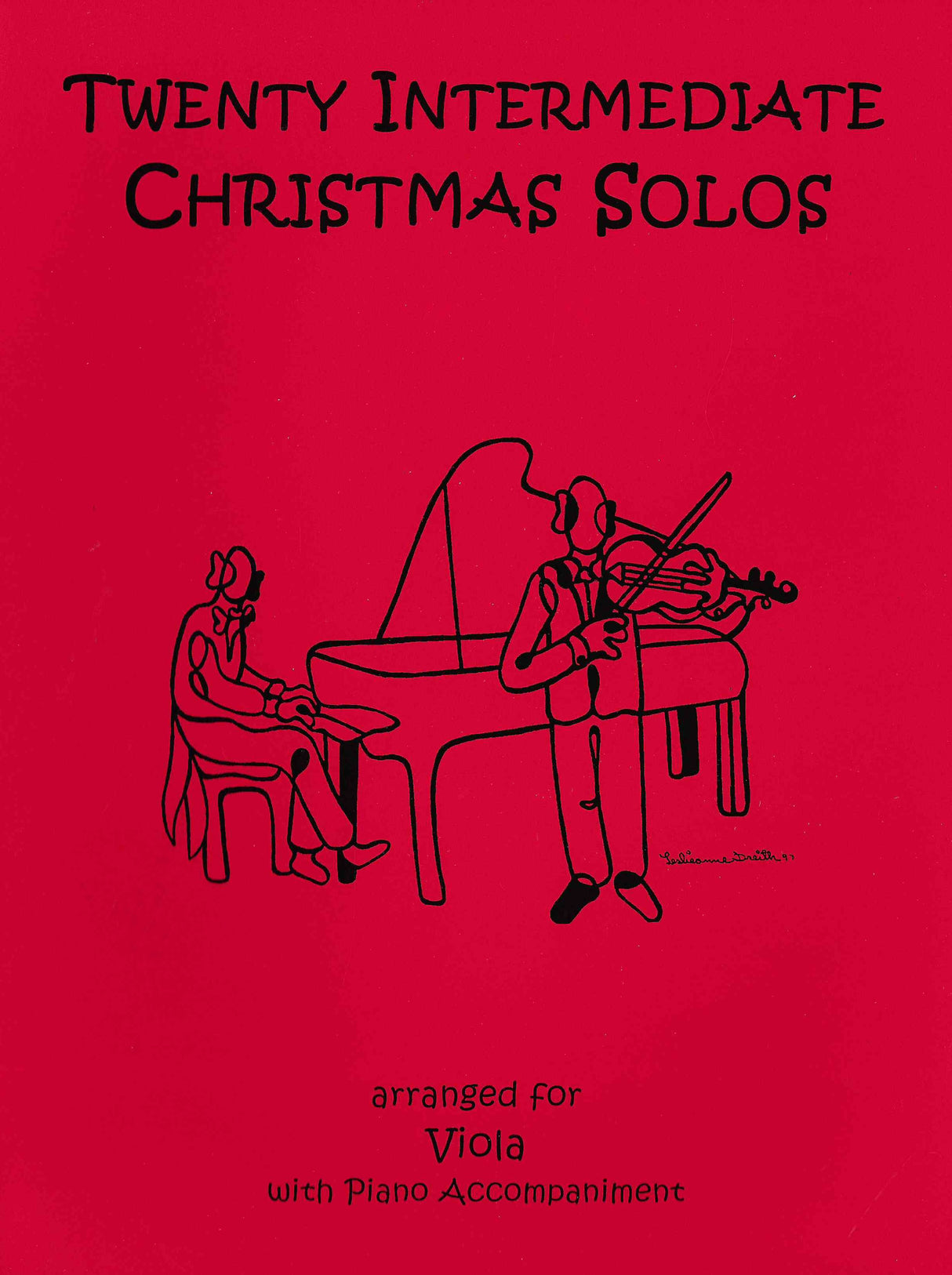 20 Intermediate Christmas Solos for Viola and Piano