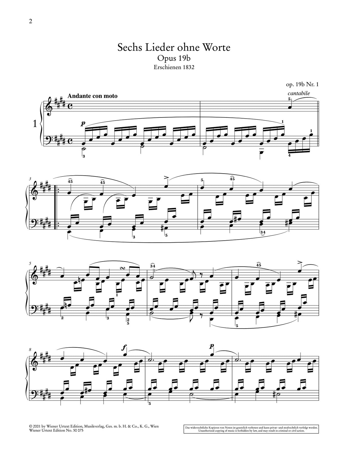 Mendelssohn: Songs Without Words