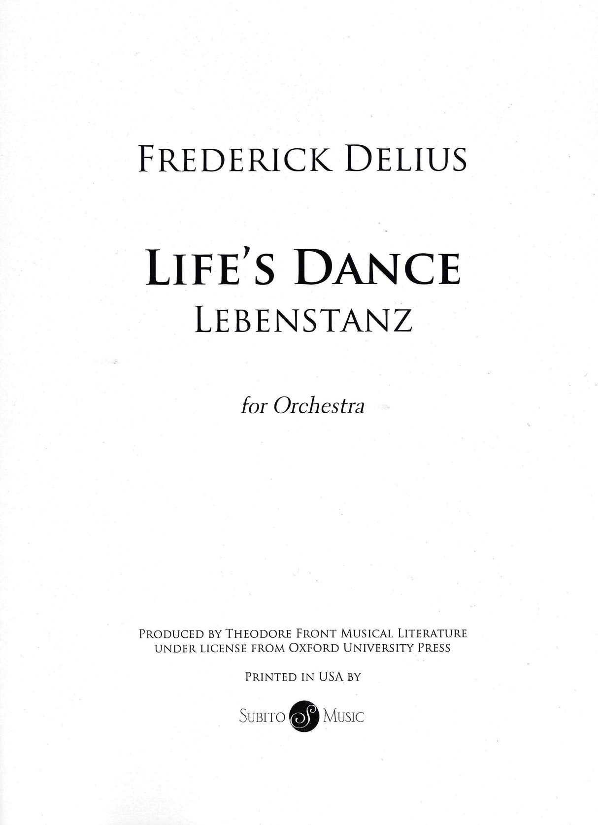 Delius: Lebenstanz (Life's Dance)