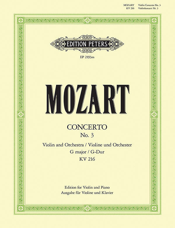 Mozart: Violin Concerto No. 3 in G Major, K 216