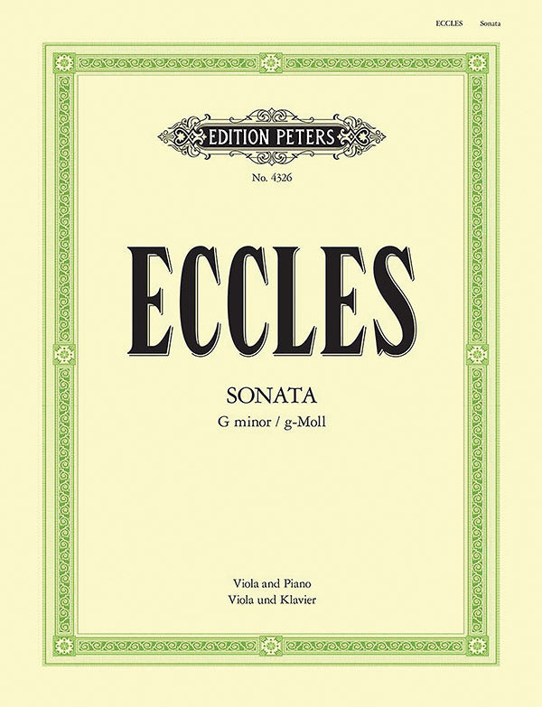 Eccles: Sonata in G Minor (arr. for viola)