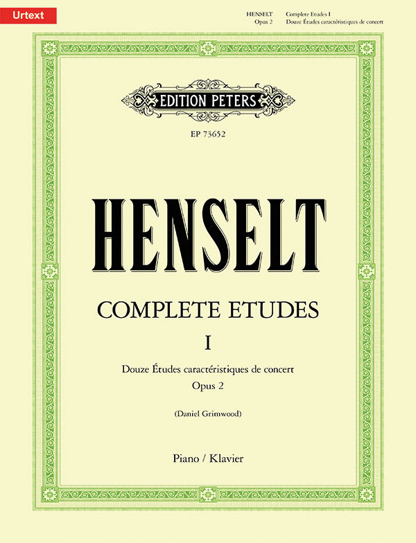 Henselt: Complete Etudes I