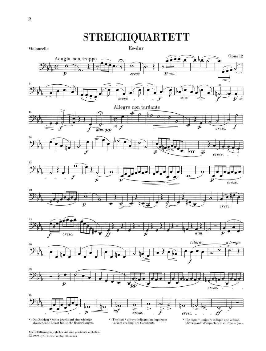 Mendelssohn: String Quartets, Op. 12 and Op. 13 – Ficks Music