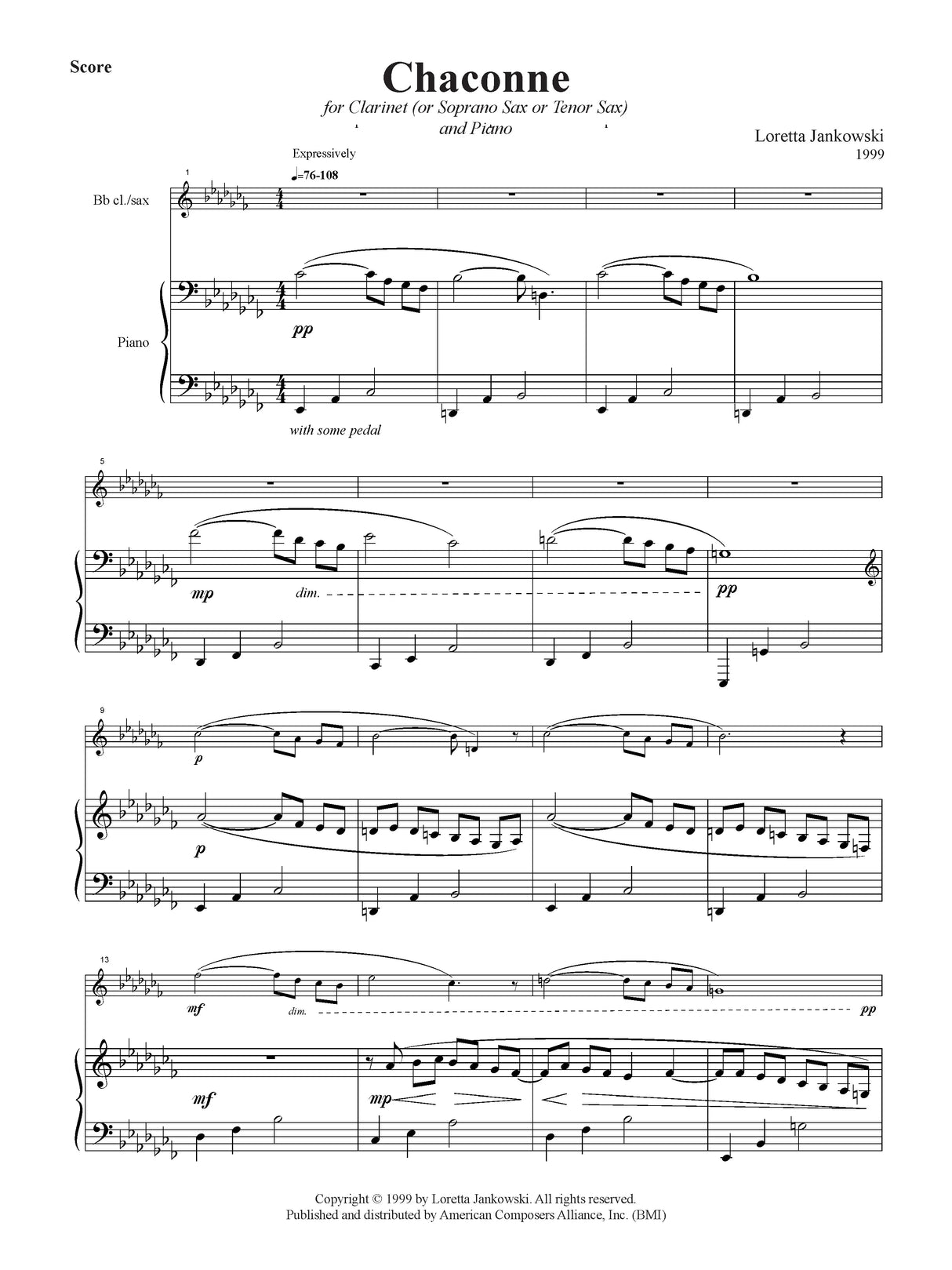 Jankowski: Chaconne