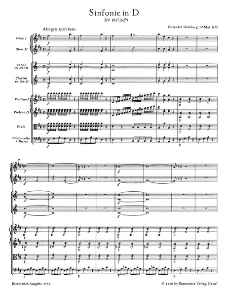 Mozart: Symphony No. 23 in D Major, K. 181 (162b)