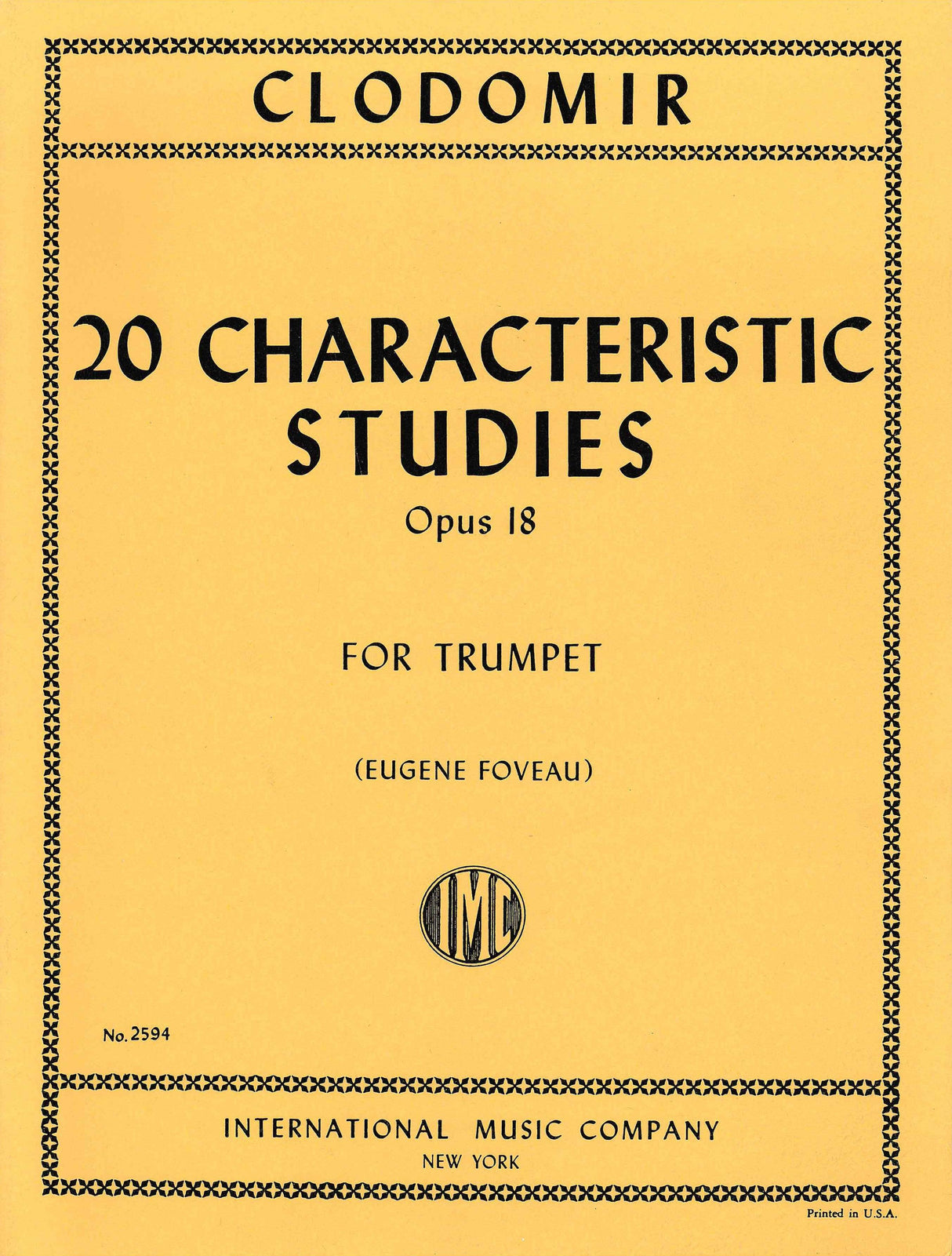 Clodomir: 20 Characteristic Studies, Op. 18