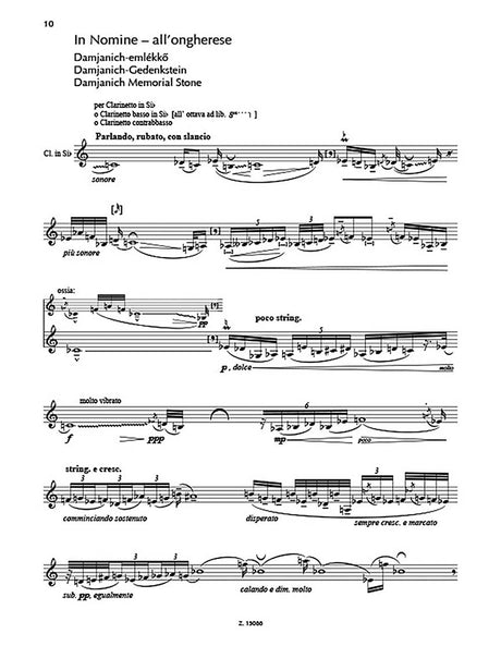Kurtág: Signs, Games and Messages for Clarinet